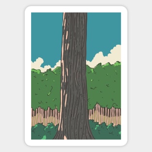 Woodland forest. Sticker